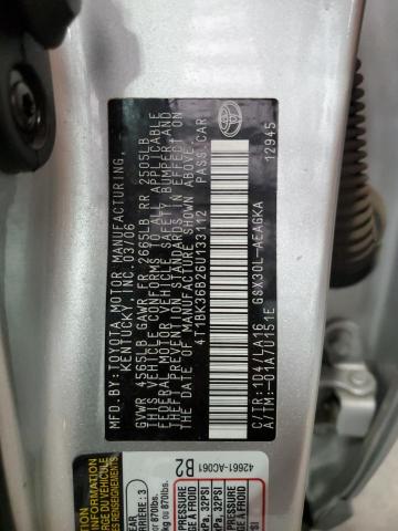 4T1BK36B26U133112 - 2006 TOYOTA AVALON XL SILVER photo 12