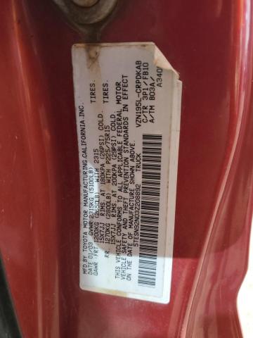 5TESN92N03Z208892 - 2003 TOYOTA TACOMA XTRACAB PRERUNNER წითელი ფოტო 12