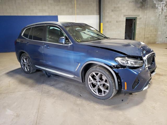 5UX53DP00N9N23353 - 2022 BMW X3 XDRIVE30I BLUE photo 4