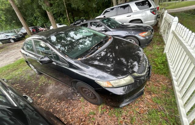 2HGFB2F52DH521033 - 2013 HONDA CIVIC LX BLACK photo 1