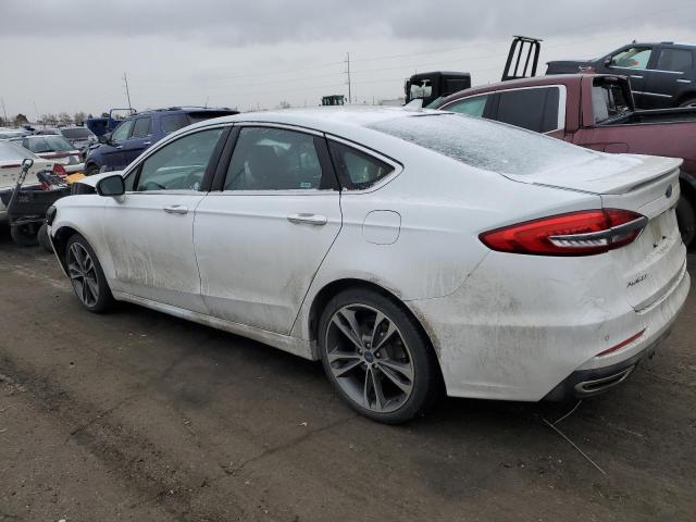 3FA6P0D9XKR186881 - 2019 FORD FUSION TITANIUM WHITE photo 2