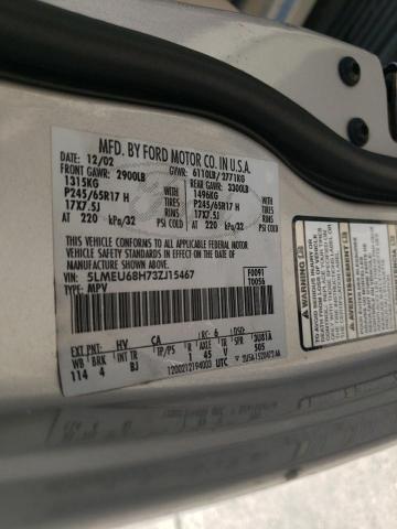 5LMEU68H73ZJ15467 - 2003 LINCOLN AVIATOR 银色 照片 14