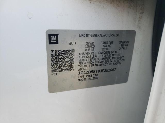 1G1ZD5ST9JF251607 - 2018 CHEVROLET MALIBU LT WHITE photo 13