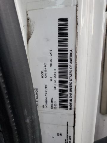 1HTMMMML7GH217416 - 2016 INTERNATIONAL 4000 4300 白色 照片 12