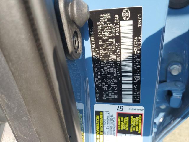 4T1G11BK0RU129485 - 2024 TOYOTA CAMRY SE NIGHT SHADE BLUE photo 13