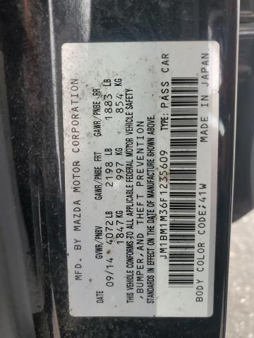 JM1BM1M36F1235609 - 2015 MAZDA 3 GRAND TOURING 黑色 照片 13