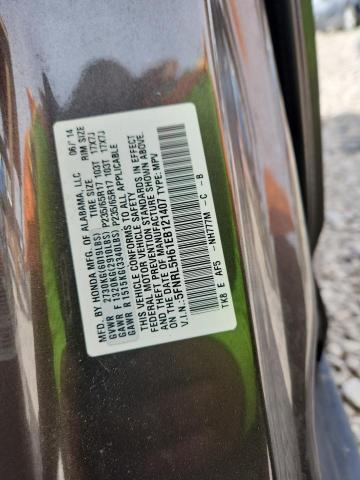 5FNRL5H61EB121407 - 2014 HONDA ODYSSEY EXL GRAY photo 13