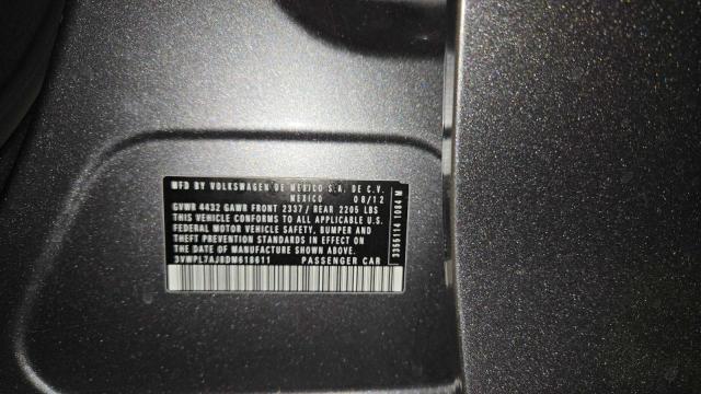 3VWPL7AJ8DM618611 - 2013 VOLKSWAGEN JETTA TDI GRAY photo 10