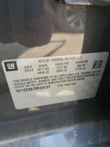 1G11C5SA7DF230127 - 2013 CHEVROLET MALIBU 1LT 灰色 照片 12