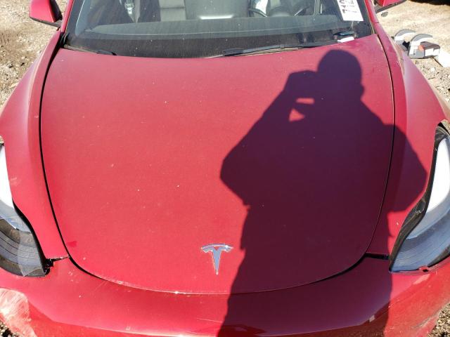 5YJ3E1EB3NF314250 - 2022 TESLA MODEL 3 RED photo 11