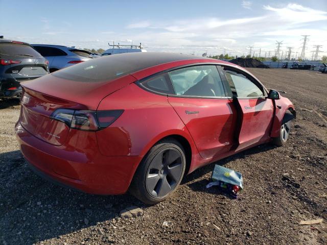 5YJ3E1EB3NF314250 - 2022 TESLA MODEL 3 RED photo 3