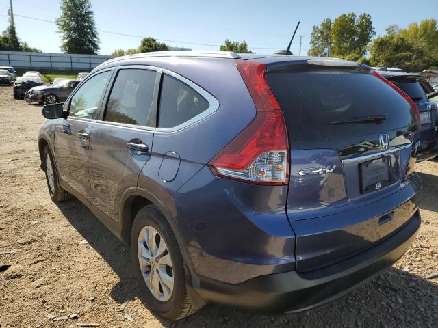 5J6RM4H76EL001545 - 2014 HONDA CR-V EXL BLUE photo 2