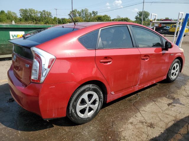 JTDKN3DUXD0337029 - 2013 TOYOTA PRIUS RED photo 3