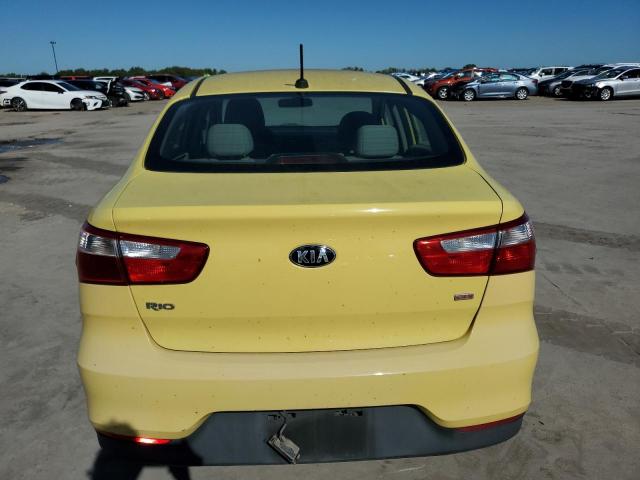 KNADM4A36G6553018 - 2016 KIA RIO LX YELLOW photo 6