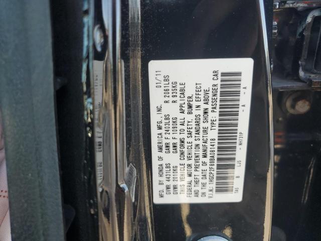 1HGCP2F89BA081418 - 2011 HONDA ACCORD EXL BLACK photo 12