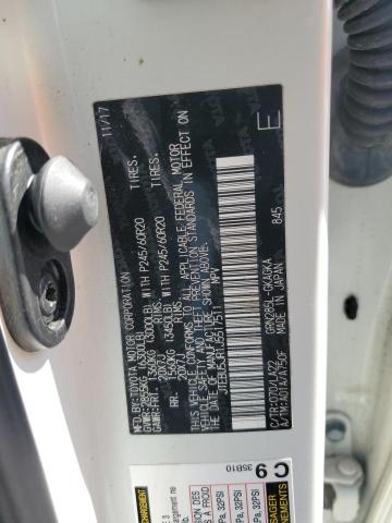 JTEBU5JR1J5517511 - 2018 TOYOTA 4RUNNER SR5/SR5 PREMIUM Blanc photo 12