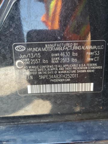 5NPE34AB2FH252011 - 2015 HYUNDAI SONATA SPORT 黑色 照片 13