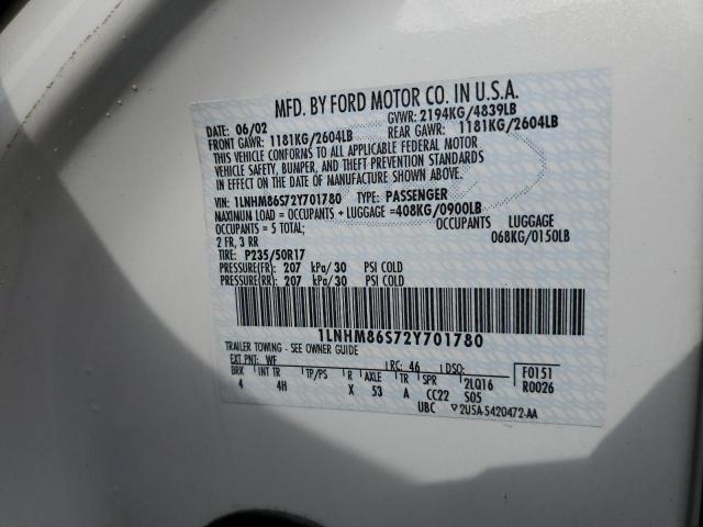 1LNHM86S72Y701780 - 2002 LINCOLN LS 白色 照片 12