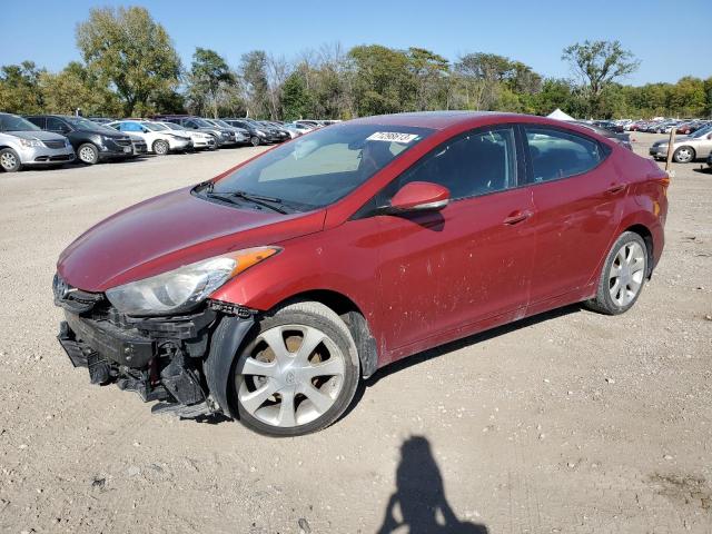 KMHDH4AEXDU670662 - 2013 HYUNDAI ELANTRA GLS RED photo 1