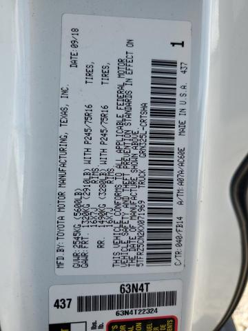 5TFRZ5CN2KX071969 - 2019 TOYOTA TACOMA ACCESS CAB თეთრი ფოტო 13