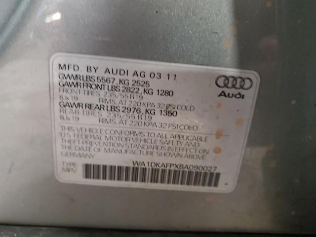 WA1DKAFPXBA090027 - 2011 AUDI Q5 PREMIUM PLUS GRAY photo 14