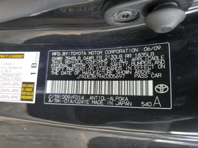 JTKDE3B79A0305697 - 2010 TOYOTA SCION TC 黑色 照片 12