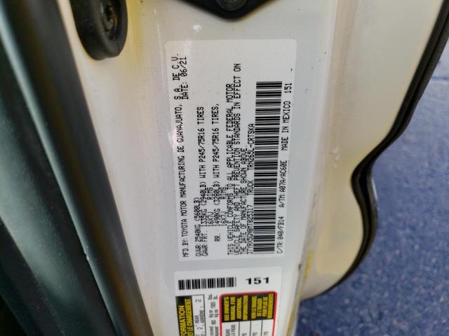 3TYRX5GN8MT025317 - 2021 TOYOTA TACOMA ACCESS CAB თეთრი ფოტო 12