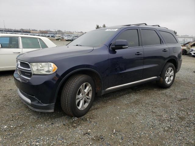 1D4SE4GTXBC628315 - 2011 DODGE DURANGO CREW BLUE photo 1