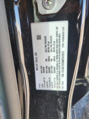 5YJ3E1EC8NF241613 - 2022 TESLA MODEL 3 Negro foto 12