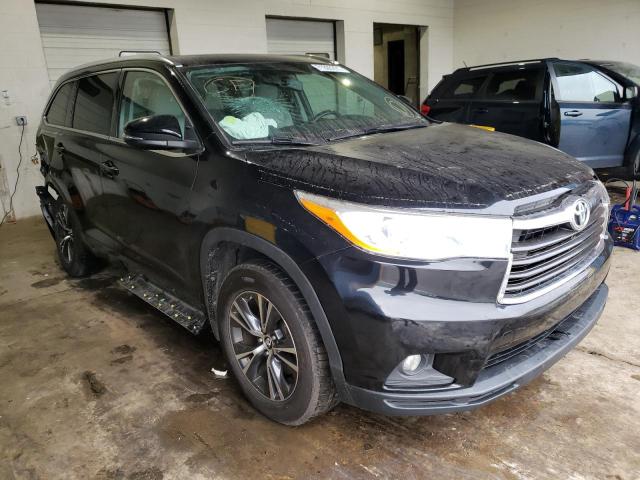 5TDJKRFH7GS274593 - 2016 TOYOTA HIGHLANDER XLE BLACK photo 1