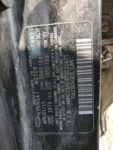 KMHCT5AE4FU231671 - 2015 HYUNDAI ACCENT GS Negro foto 13