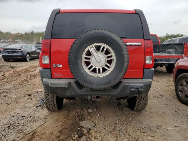 5GTDN136168300657 - 2006 HUMMER H3 RED photo 6