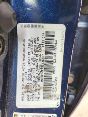 1NXBR30E75Z435587 - 2005 TOYOTA COROLLA CE BLUE photo 13