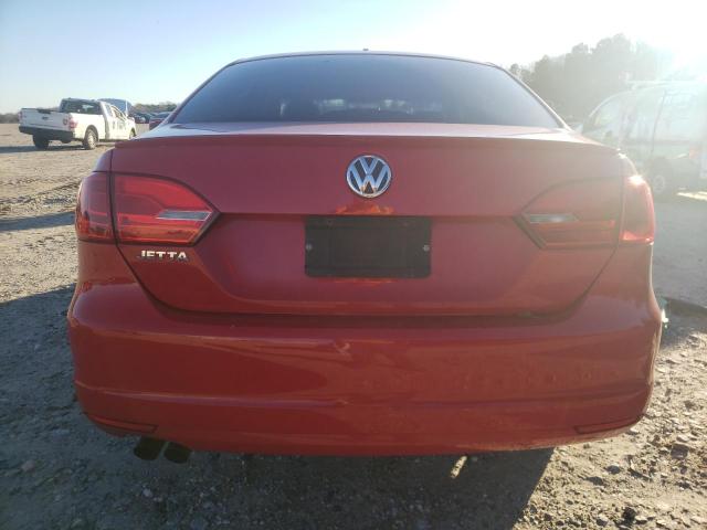3VW1K7AJ4BM342708 - 2011 VOLKSWAGEN JETTA BASE RED photo 6
