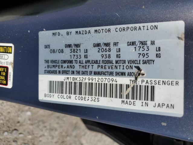 JM1BK32F991207094 - 2009 MAZDA 3 I Grafit foto 13