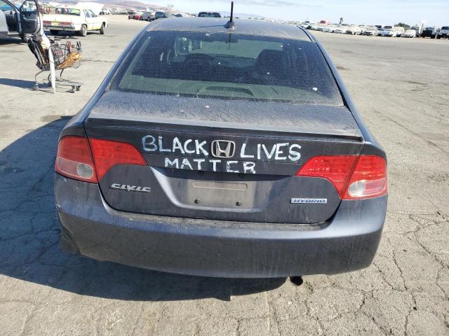 JHMFA36248S021577 - 2008 HONDA CIVIC HYBRID GRAY photo 6