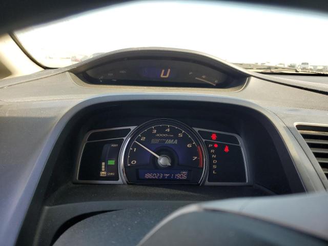 JHMFA36248S021577 - 2008 HONDA CIVIC HYBRID GRAY photo 9