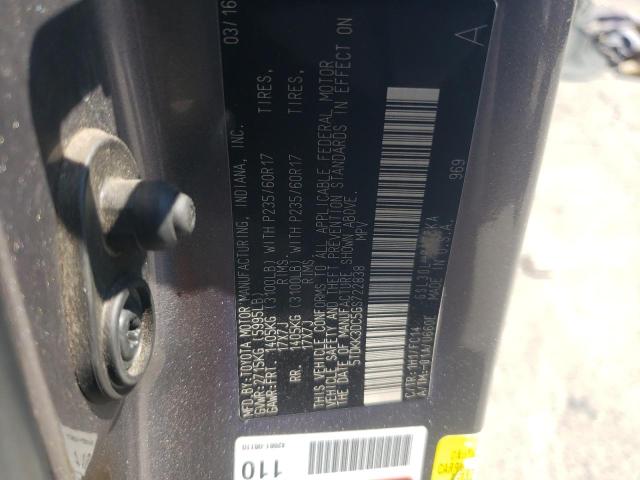 5TDKK3DC5GS722838 - 2016 TOYOTA SIENNA LE 灰色 照片 14