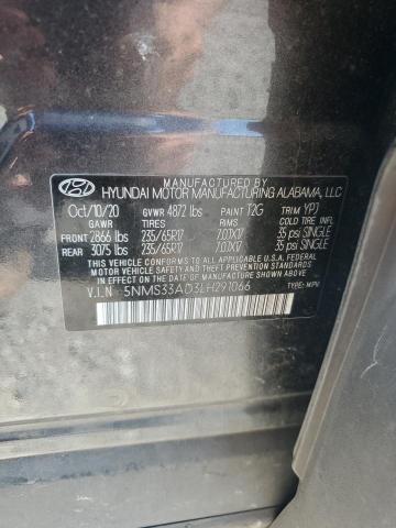 5NMS33AD3LH291066 - 2020 HYUNDAI SANTA FE SEL GRAY photo 13