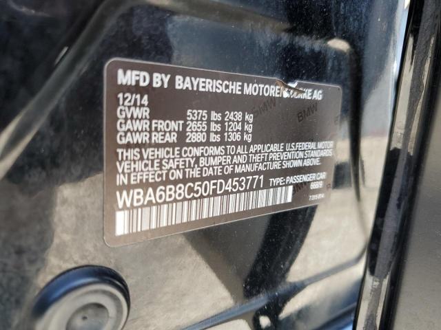 WBA6B8C50FD453771 - 2015 BMW 640 XI GRAN COUPE BLACK photo 13