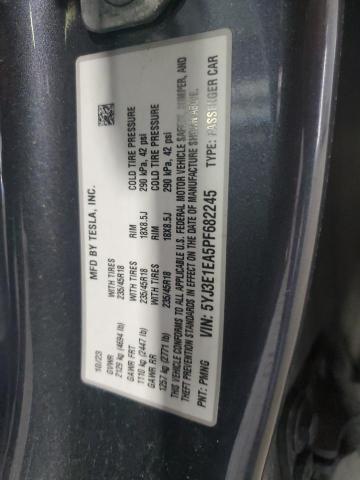 5YJ3E1EA5PF682245 - 2023 TESLA MODEL 3 CHARCOAL photo 13