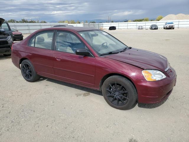 1HGES15503L027973 - 2003 HONDA CIVIC LX BURGUNDY photo 4