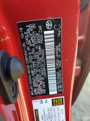 JTDKARFP2J3099600 - 2018 TOYOTA PRIUS PRIM 勃艮第红 照片 12