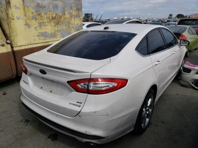 3FA6P0LU3ER195478 - 2014 FORD FUSION SE HYBRID WHITE photo 3