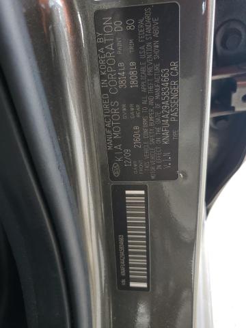 KNAFU4A29A5834663 - 2010 KIA FORTE EX BROWN photo 12