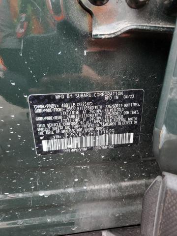JF2SKACC2PH473829 - 2023 SUBARU FORESTER Yeşil fotoğraf 13