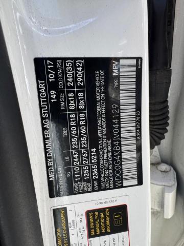 WDC0G4KB4JV044129 - 2018 MERCEDES-BENZ GLC 300 4MATIC WHITE photo 14