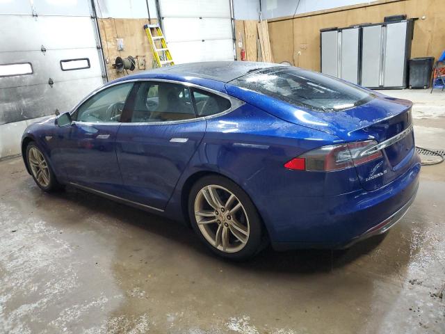 5YJSA1E25FF101079 - 2015 TESLA MODEL S ლურჯი ფოტო 2