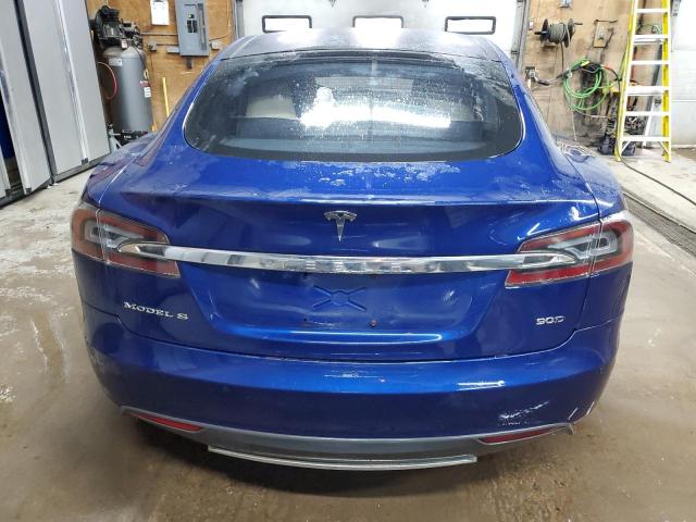 5YJSA1E25FF101079 - 2015 TESLA MODEL S ლურჯი ფოტო 6