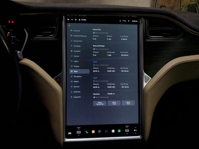 5YJSA1E25FF101079 - 2015 TESLA MODEL S ლურჯი ფოტო 9